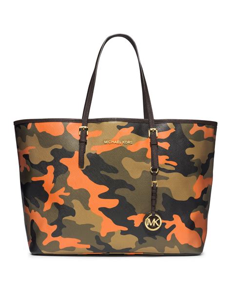 michael kors camo medium tote|Michael Kors lunch bag tote.